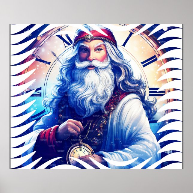 Póster El Tiempo Del Padre Está Sonando En El Año Nuevo (Frente)