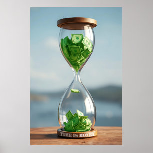 Póster El tiempo es el reloj de arena del dinero, Poster 