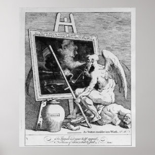 Póster El tiempo fumando una foto, 1761