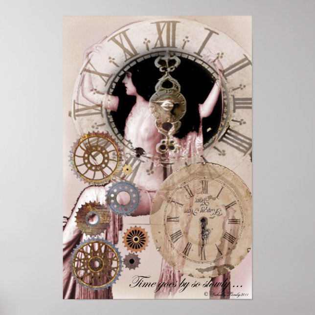 Póster El tiempo pasa tan lentamente (Frente)