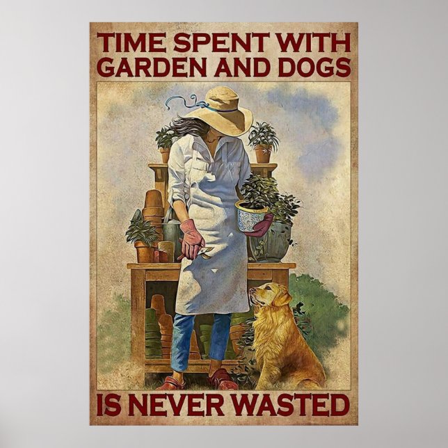 Póster El tiempo que pasa con el jardín y el perro nunca  (Frente)