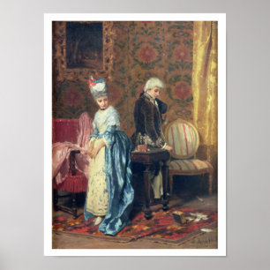 Póster El tiff de los amantes, 1872 (aceite en el panel)
