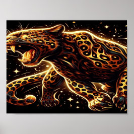 Póster El Tigre Dorado Rugiente