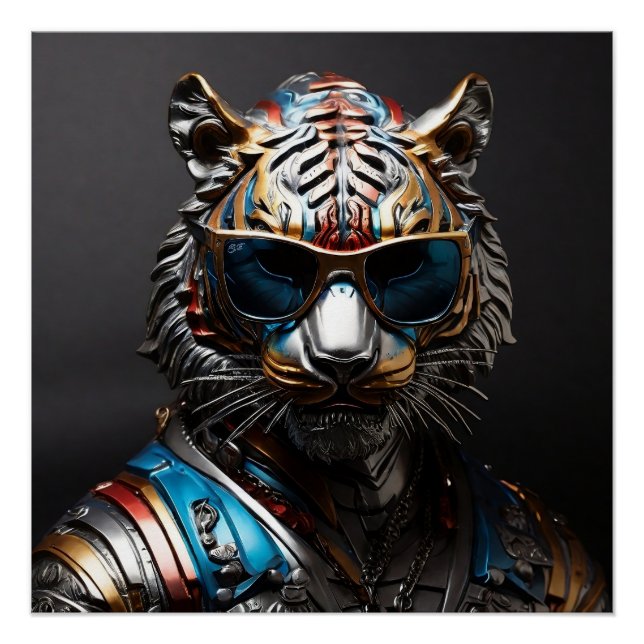 Póster el tigre metálico (Anverso)