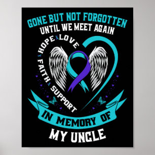 Póster El tío de la camiseta de conciencia sobre el suici