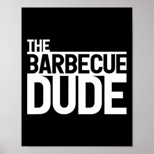 Póster El tipo de la barbacoa parrilla y ahumador chef de