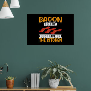 Póster El tocino es la cinta de la cocina de carne de cer