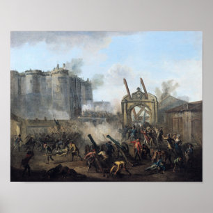 Póster El tomar del Bastille, el 14 de julio de 1789