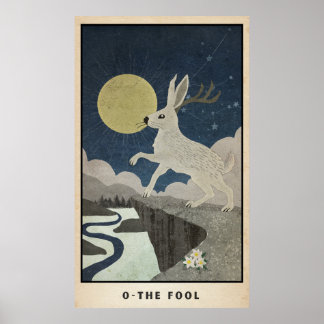 Póster El tonto mayor Poster Arcana con el Jackalope