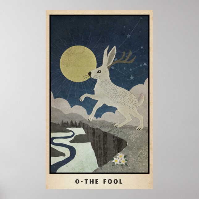 Póster El tonto mayor Poster Arcana con el Jackalope (Frente)