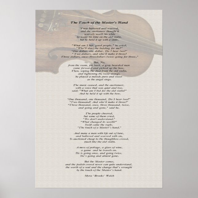 Póster El toque de la mano del maestro (Frente)