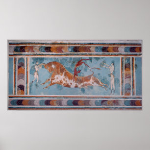 Póster El Toreador Fresco, el Palacio Knossos, Creta