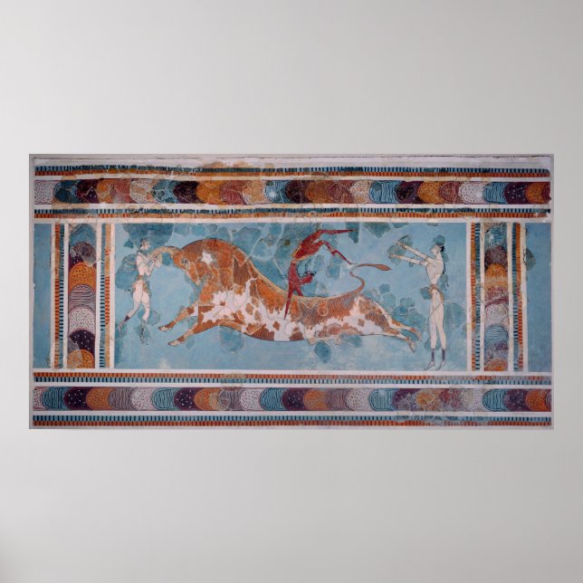 Póster El Toreador Fresco, el Palacio Knossos, Creta (Frente)