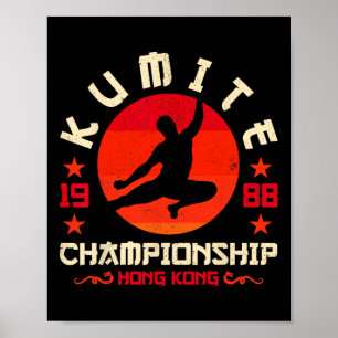 Póster El torneo de Kumite Vintage Retro Funny Karate Vir