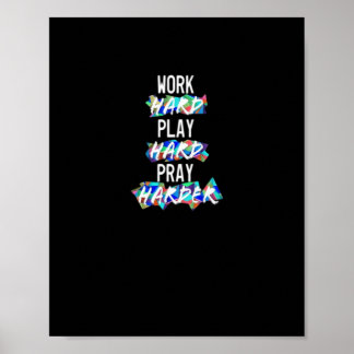 Póster El trabajo cristiano duro, el trabajo duro, el rue
