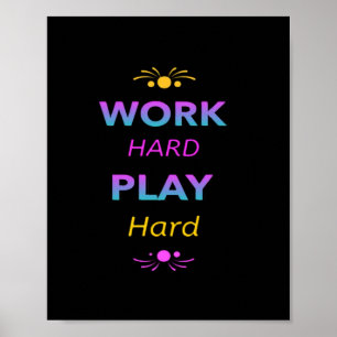 Póster El trabajo duro es muy duro - Día del trabajo para