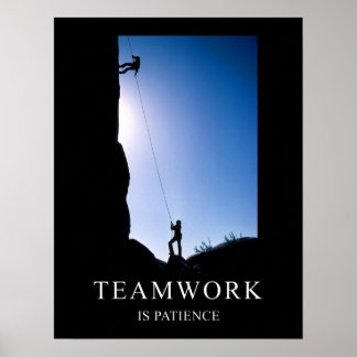 Póster El trabajo en equipo es un Poster motivacional de