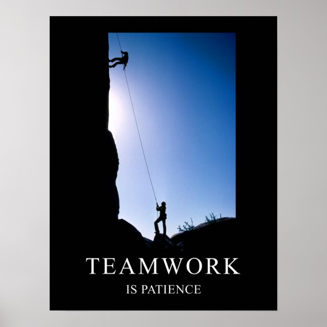 Póster El trabajo en equipo es un Poster motivacional de  (Frente)