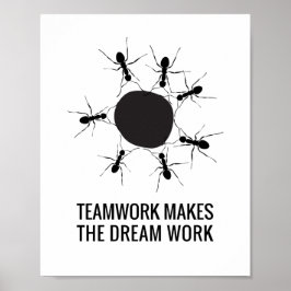 Póster El trabajo en equipo hace que el trabajo soñado