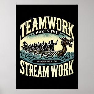 Póster El trabajo en equipo hace que la transmisión funci