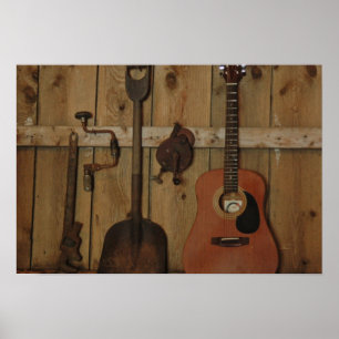 Póster El trabajo entonces toca la guitarra