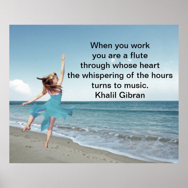 Póster El trabajo es el amor hecho visible (Frente)