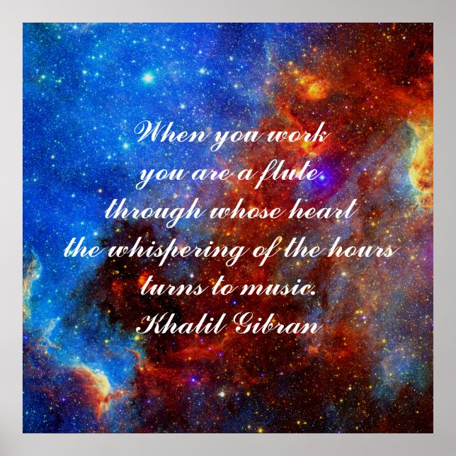 Póster El trabajo es el amor hecho visible (Frente)