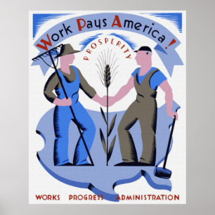 Póster El trabajo paga a Poster de Estados Unidos