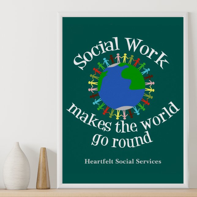 Póster El trabajo social hace que el mundo gire (Subido por el creador)