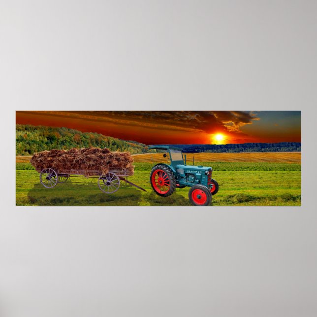 Póster El tractor clásico Hanomag R22 (Frente)