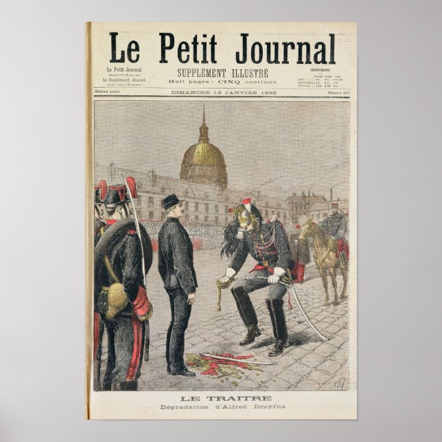 Póster El traidor la degradación de Alfred Dreyfus (Frente)