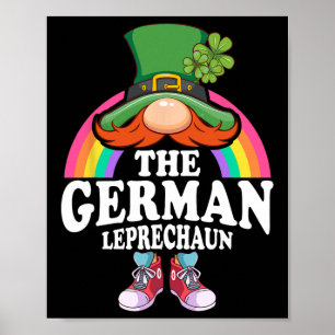 Póster El traje del duende alemán del día de San Patricio