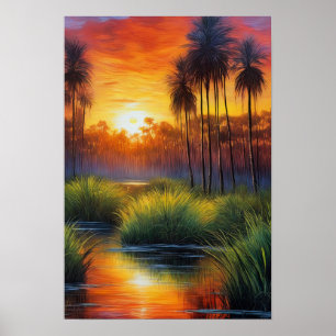 Póster El tranquilo pantano en plena luz