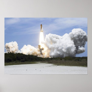 Póster El transbordador espacial Atlantis despega 5