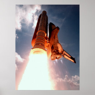 Póster El transbordador espacial Columbia arruina apagado