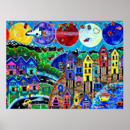 Póster El transbordador espacial Planetas Infantiles Worl