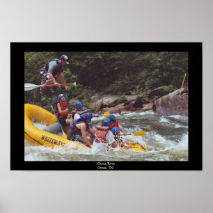 Póster El transportar en balsa de Whitewater