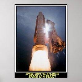 Póster El Transporte Espacial Atlantis Space Es Un Poster