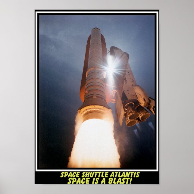 Póster El Transporte Espacial Atlantis Space Es Un Poster (Frente)