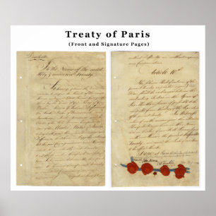Póster El Tratado ORIGINAL de París de 1783