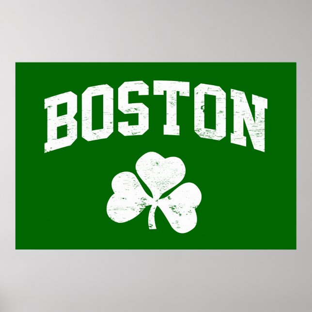Póster el trébol de chismes de boston irish st patrick (Frente)