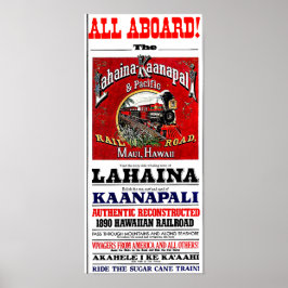 Póster El tren de caña de azúcar con locomotoras Baldwin