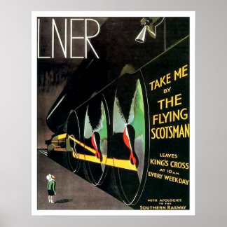 Póster El tren de Escocia volante - Poster medio