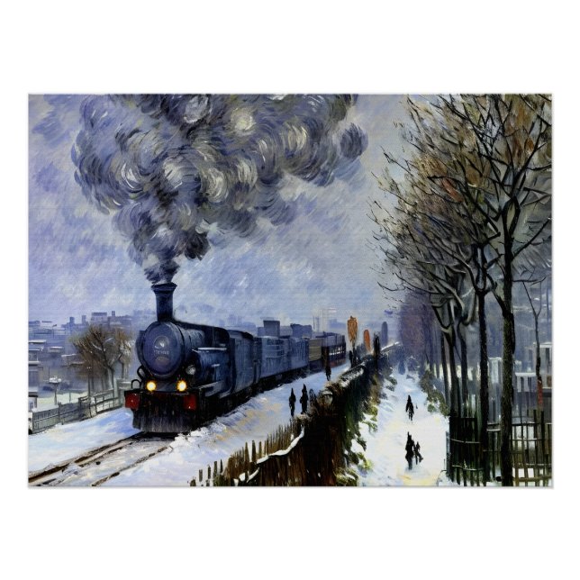 Póster El tren en la nieve (Anverso)
