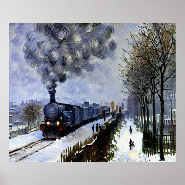 Póster El tren en la nieve (Frente)