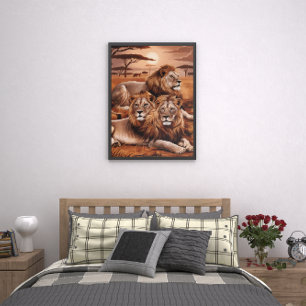 Póster El trío real descansando en la naturaleza