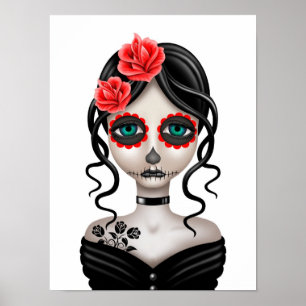 Póster El triste día del Chica muerto en blanco