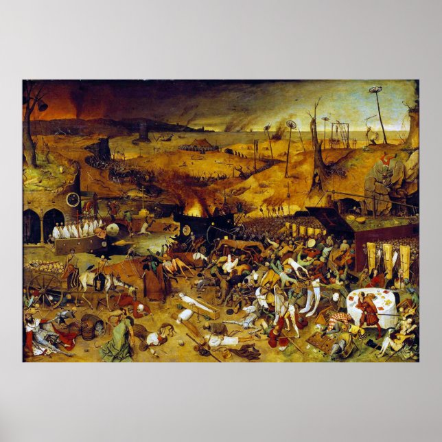 Póster El triunfo de la muerte de Pieter Bruegel, el anci (Frente)