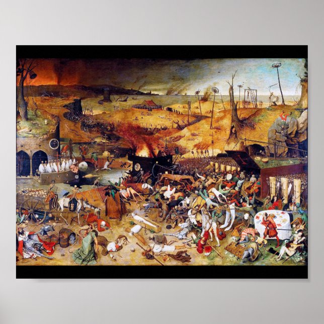 Póster El triunfo de la muerte, Pieter Bruegel (Frente)