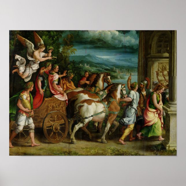 Póster El triunfo de Titus y Vespasian, c.1537 (Frente)
